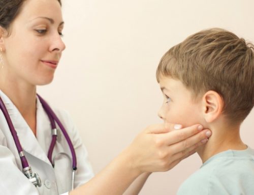 Swollen neck nodes in children